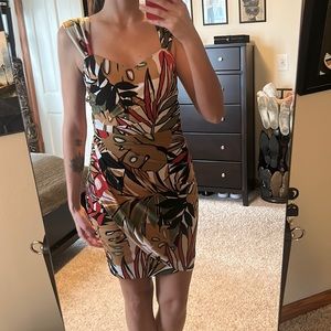 Cache Jungle Leaf Print Dress